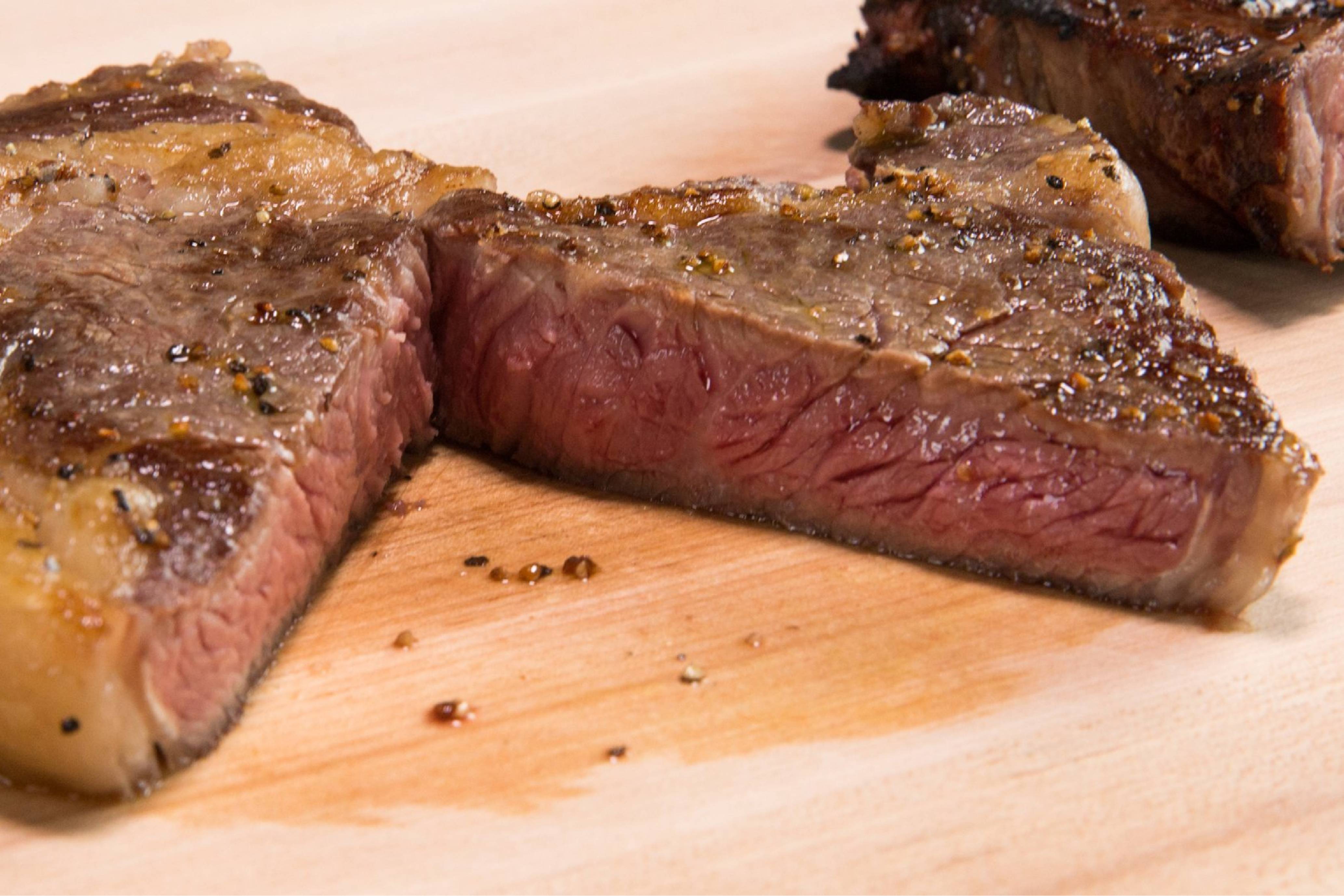 Sous Vide Ribeye Steak seared in Cast Iron Skillet FogoCharcoal