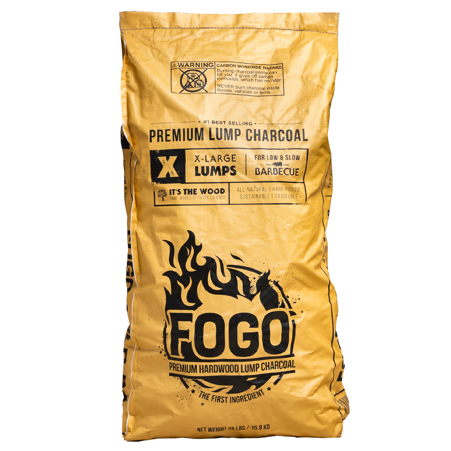 FOGO Super Premium (Gold Bag) Lump Charcoal - 35LBS – FogoCharcoal.com