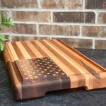 Rosewood Block American Flag Cutting Board