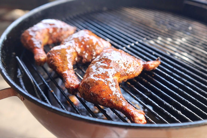 BBQ Chicken Thighs on the Weber