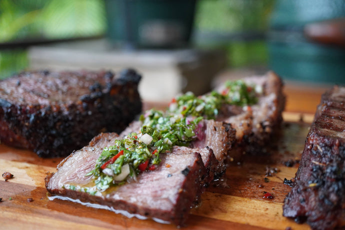 Reverse Seared Picanha with Chimichurri Sauce