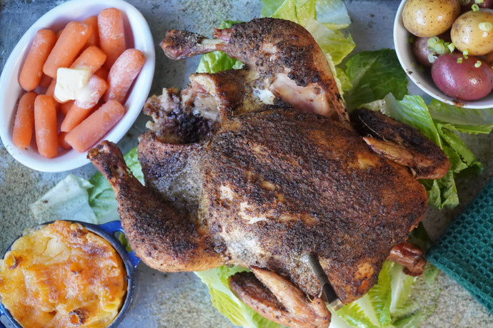 Whole Roasted Chicken on the Big Green Egg