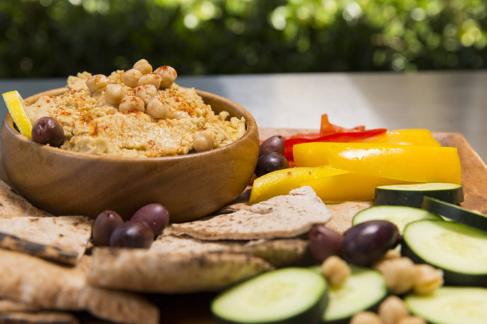 Grilled Pita with Smoked Chickpea Hummus