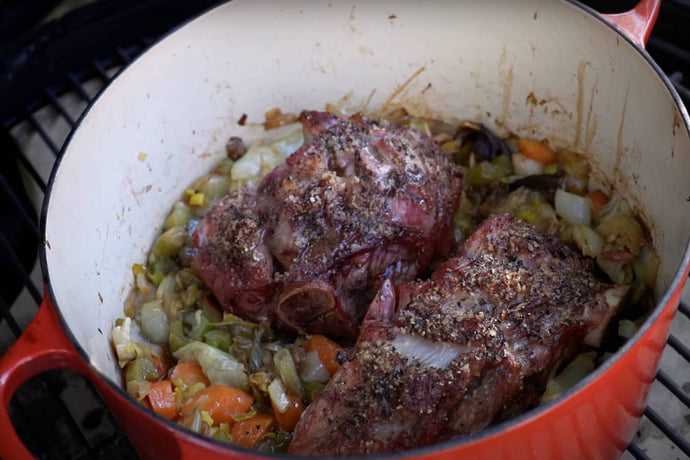 Over the Top Smoked & Braised Pork Shanks