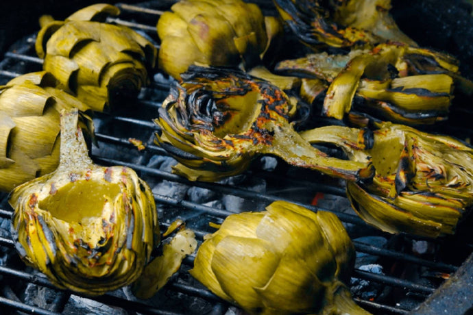 Grilled Artichokes with Lemon Aioli