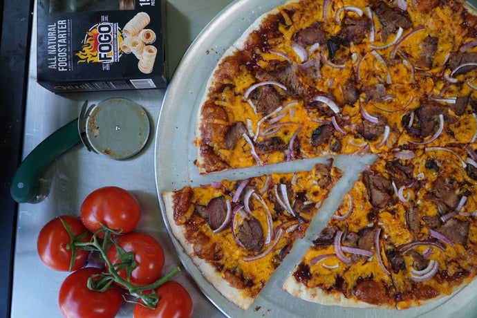 BBQ Beef Pizza on the Grill