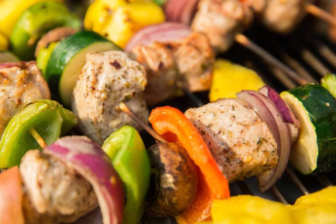 Pork and Veggie Kebabs