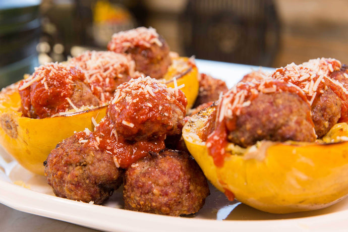 Spaghetti Squash with Meatballs