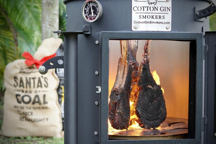 Tomahawks on the Cotton Gin Smoker