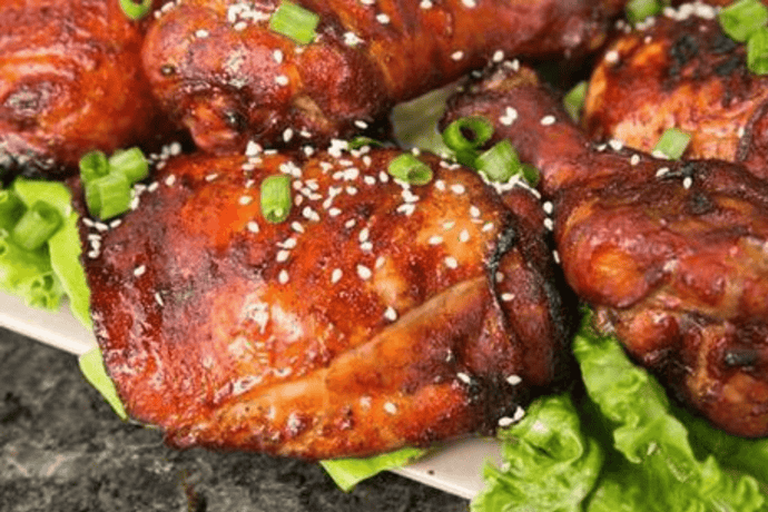 Delicious Grilled Sticky Glazed Char Siu Chicken