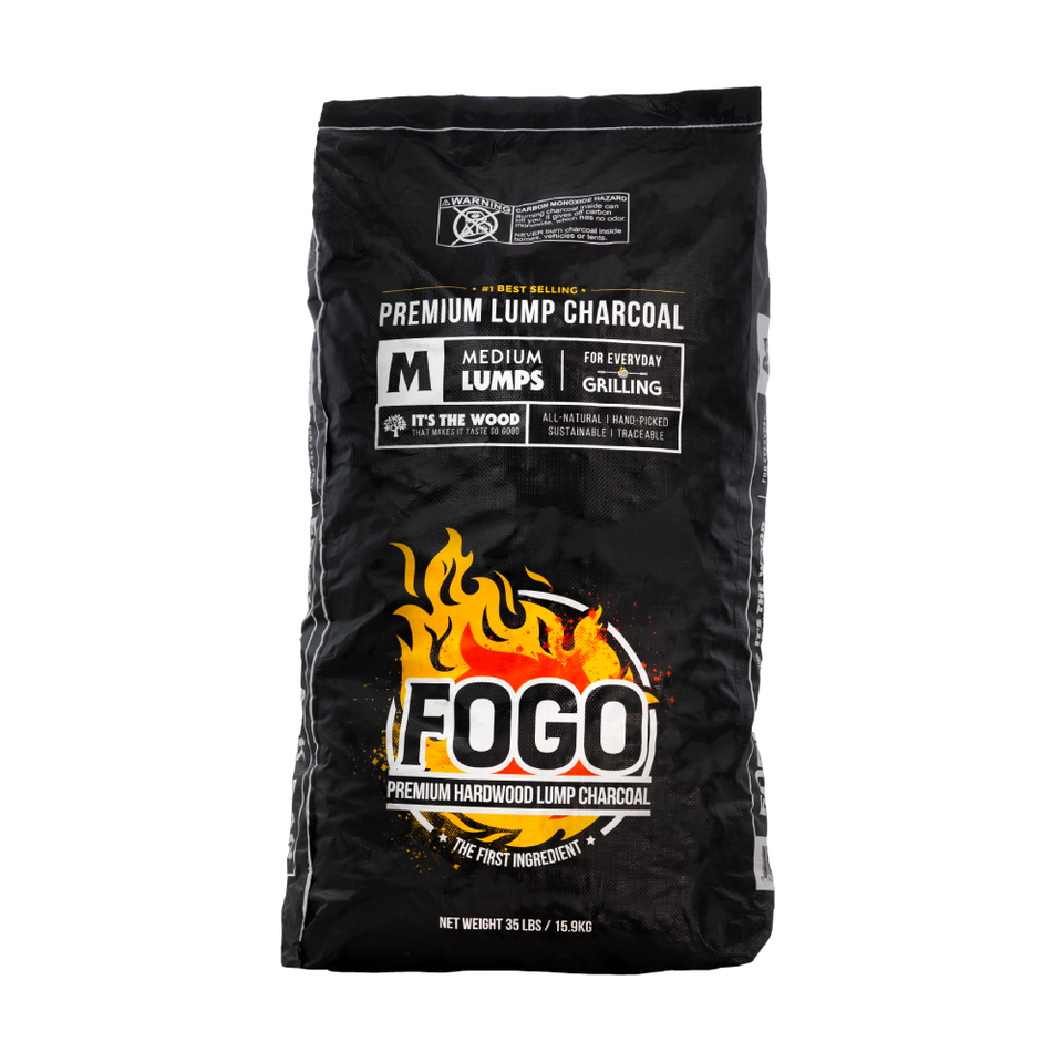 FOGO Premium Black Bag 35 LB - Medium Sized Pieces for Everyday Grilling