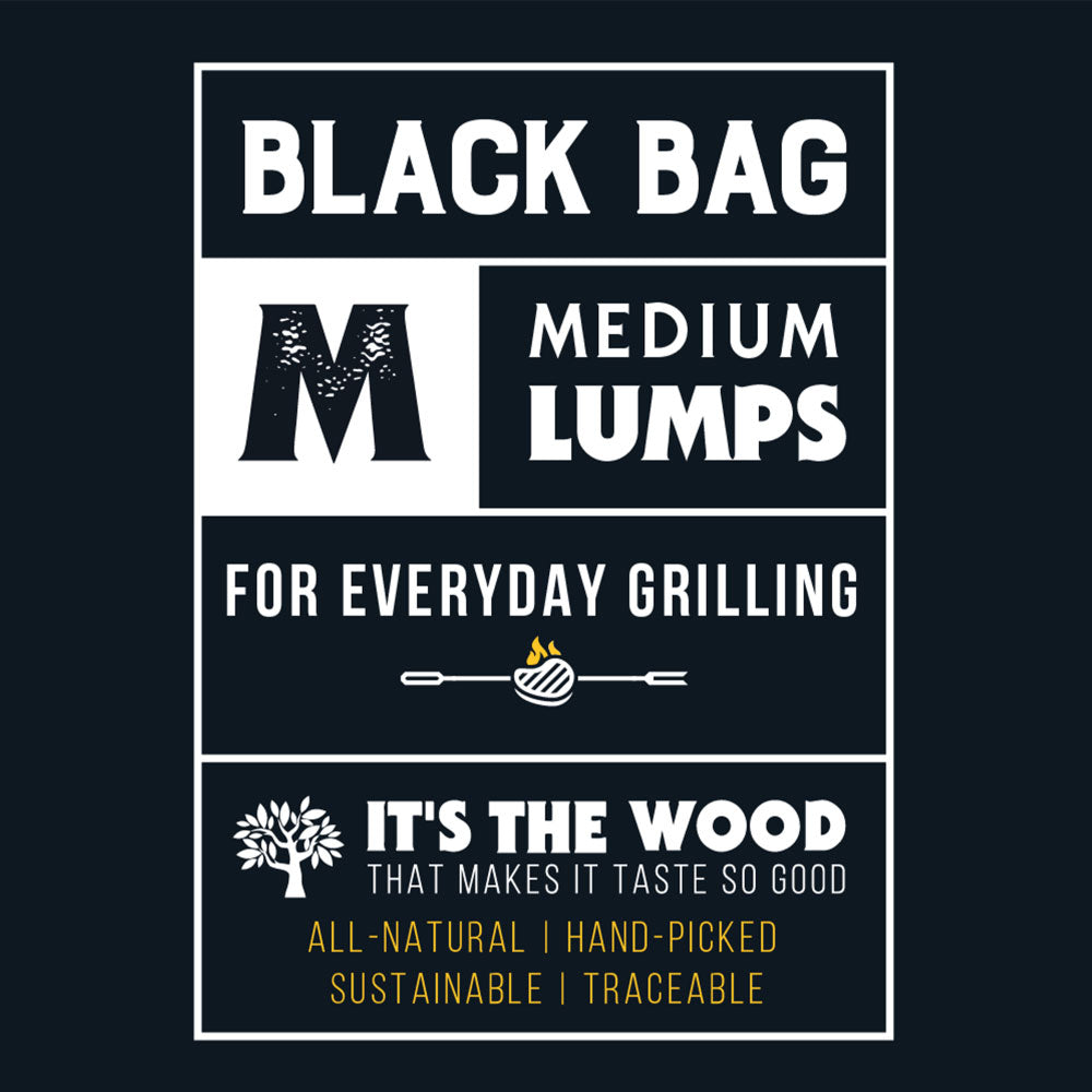 FOGO Premium (Black Bag) Lump Charcoal - 35LB