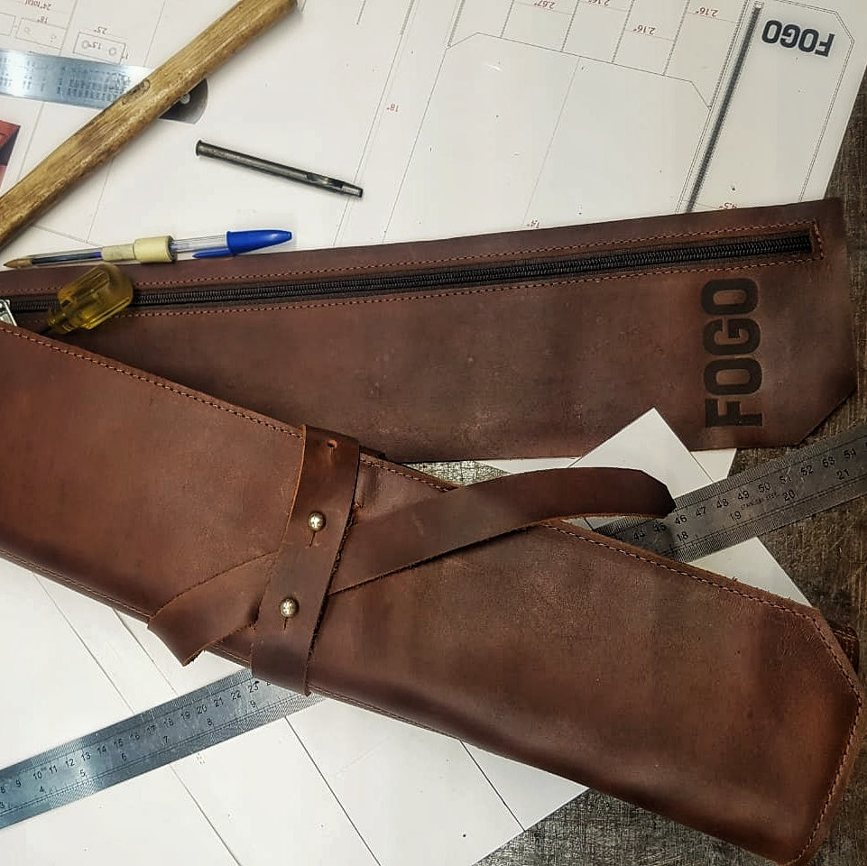 FOGO Leather Chef Knife Roll (for 5 knives)