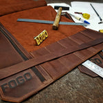 FOGO Leather Chef Knife Roll (for 5 knives)