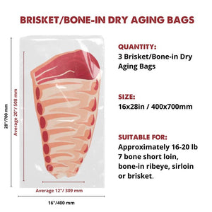 Dry Aging Bags Brisket/Bone-In